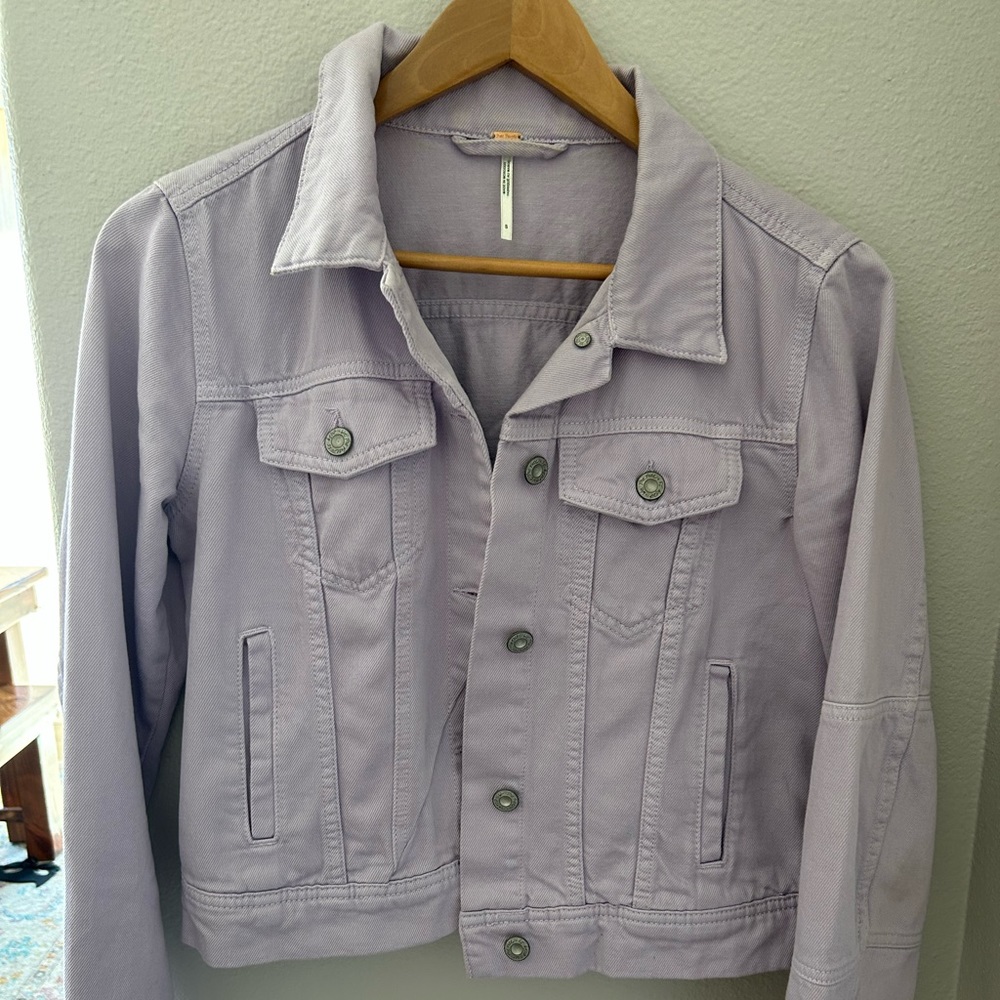 Free People Lilac Jean Jacket